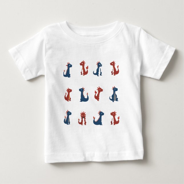 Pour Bébé T-shirt avec motif de dinosaure (Devant)