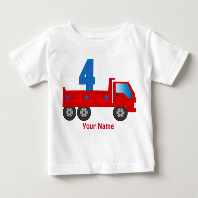 Pour Bébé T-shirt avec numéro 4 (Devant)