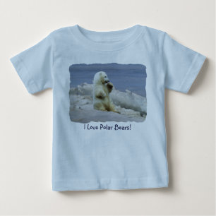 Pour Bébé T-shirt avec un mignon petit ours polaire et glace