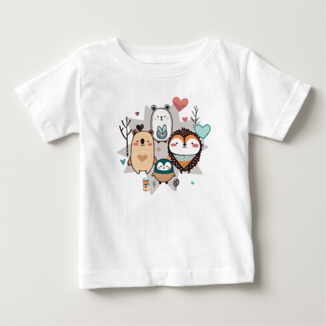 Pour Bébé T-shirt avec une jolie illustration (Devant)