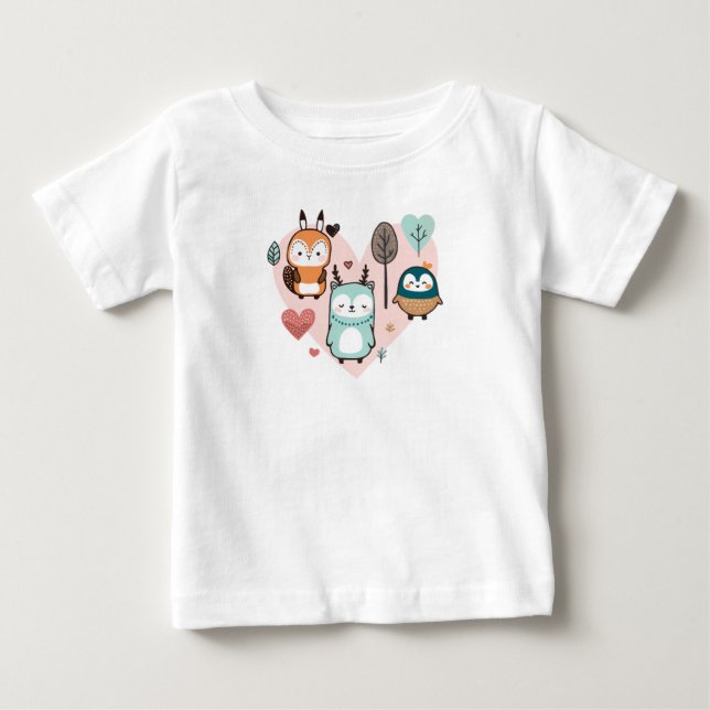 Pour Bébé T-shirt avec une jolie illustration (Devant)