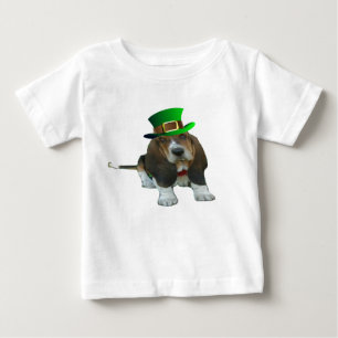 Pour Bébé T-Shirt Basset Hound Happy St. Patrick's