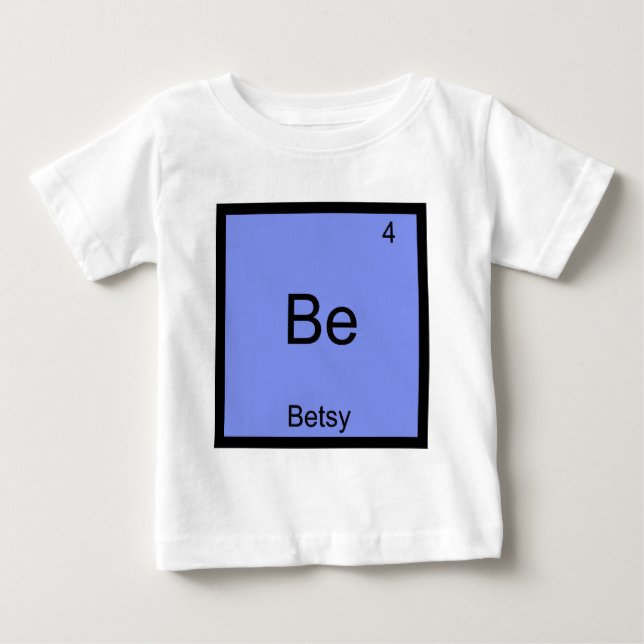 Pour Bébé T-shirt Be - Nom de l'élément de chimie drôle Bets (Devant)