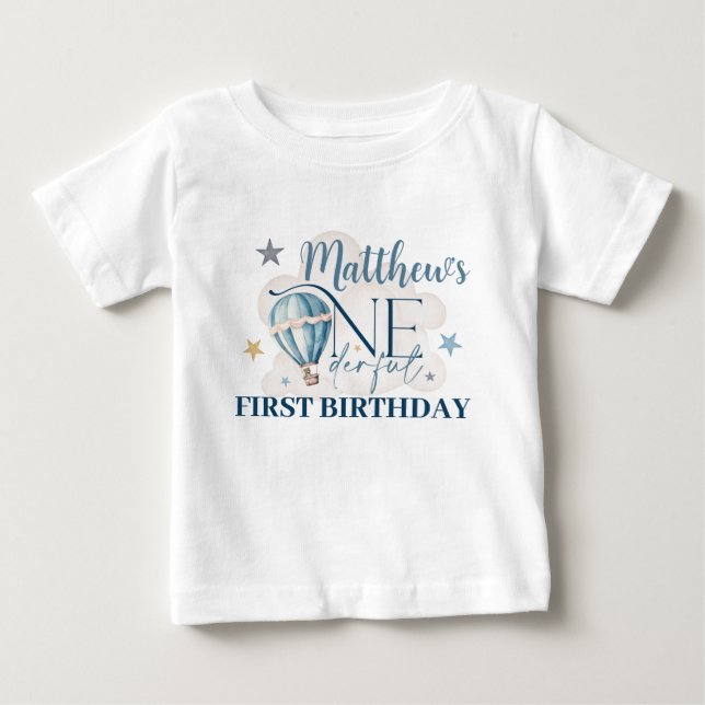 Pour Bébé T-shirt Bear in a Balloon Baby Fine Jersey (Devant)