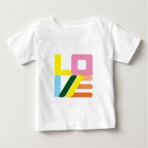 T-shirt bébé/bébé de couleur multiple AMOUR