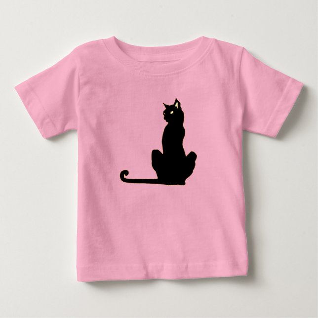 Pour Bébé T-Shirt bébé/tout-petit Chat Noir (Devant)