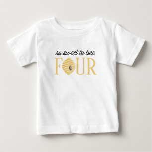 Pour Bébé T-Shirt Bee 4ème Anniversaire Sweet to Bee Four