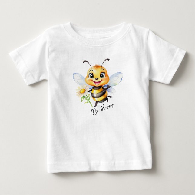 Pour Bébé T-Shirt Bee Happy (Devant)