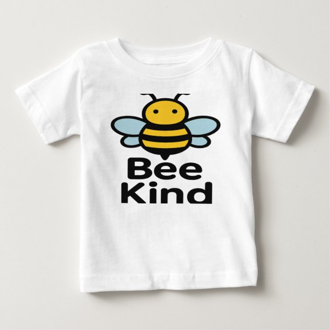 Pour Bébé T-shirt Bee Kind Cute Bee | Graphique de citation  (Devant)