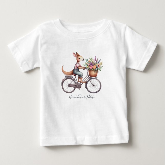Pour Bébé T-Shirt Bicycle Kangaroo Bicyclette (Devant)