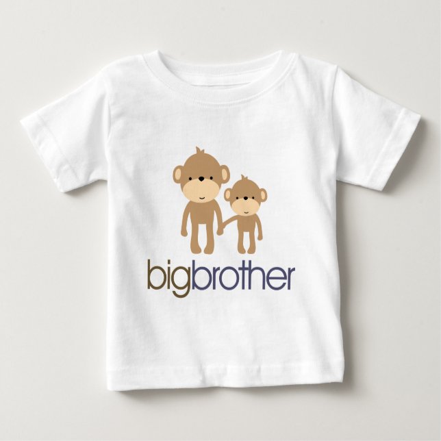 Pour Bébé T-shirt Big Brother Monkey (Devant)