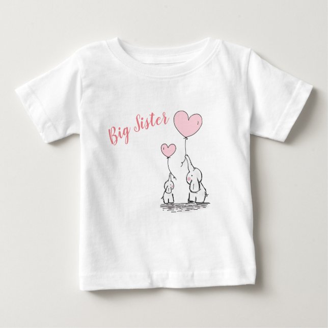 Pour Bébé T-shirt Big Sister Baby (Devant)