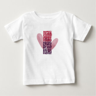 Pour Bébé T-shirt blanc à manches courtes avec motif de cœur