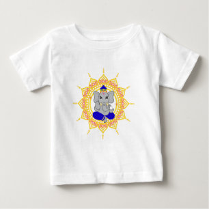 Pour Bébé T-shirt bleu mignon de nourrisson de Ganesha