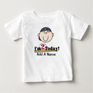 Pour Bébé T-shirt Blond Boy Baseball 2nd Birthday