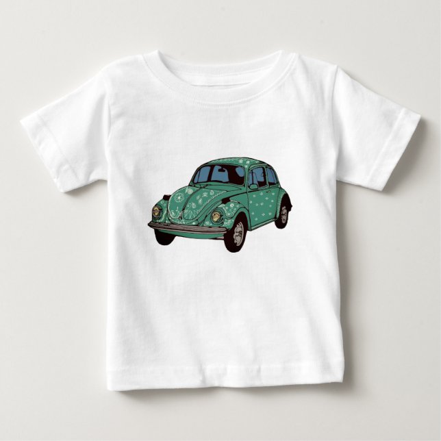 Pour Bébé T-Shirt Blue Car Fine Jersey (Devant)