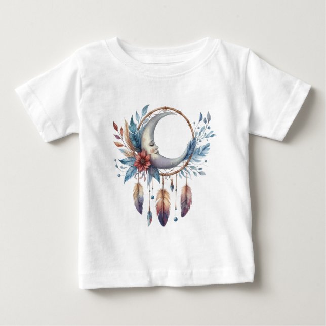 Pour Bébé T-shirt Boho Moon Baby (Devant)