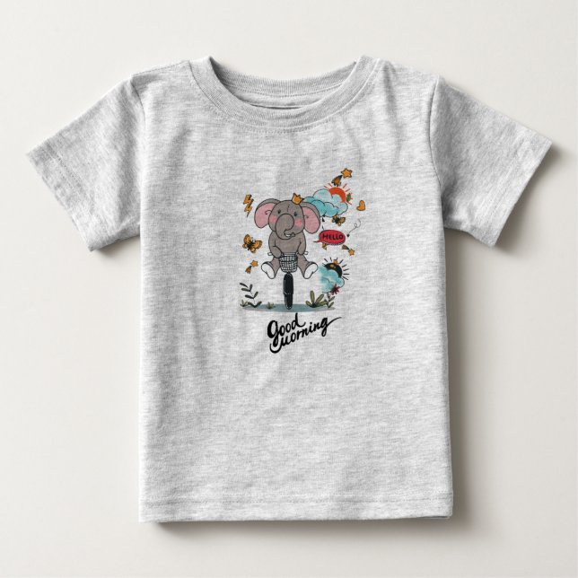 Pour Bébé T-Shirt Bonjour (Devant)