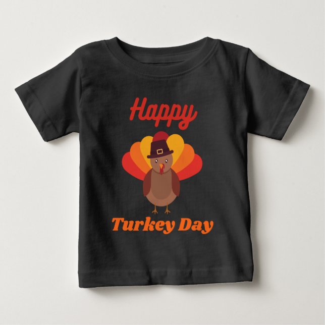 Pour Bébé T-Shirt Bonne Fête de la dinde (Devant)