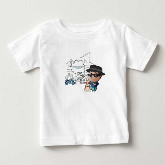 Pour Bébé T-shirt Buddy un garçon et son chien (Devant)
