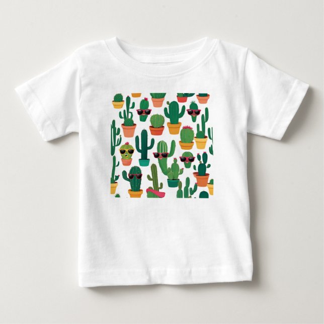 Pour Bébé T-shirt Cactus mignon (Devant)