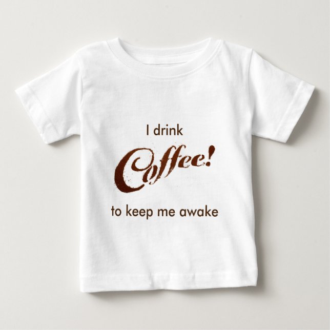Pour Bébé T-shirt Café Café moulu - Nourrisson (Devant)