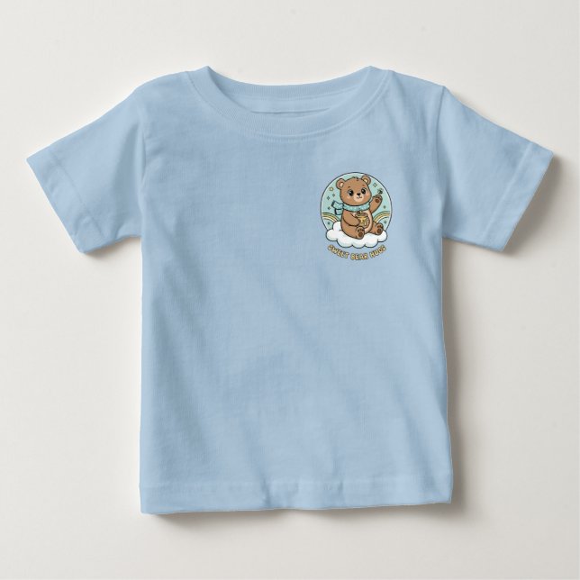Pour Bébé T-shirt Câlin Doux Ours (Devant)