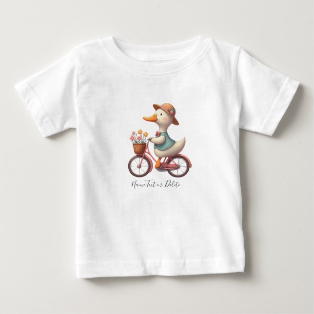 Pour Bébé T-Shirt Canard Bicyclette Bicyclette (Devant)