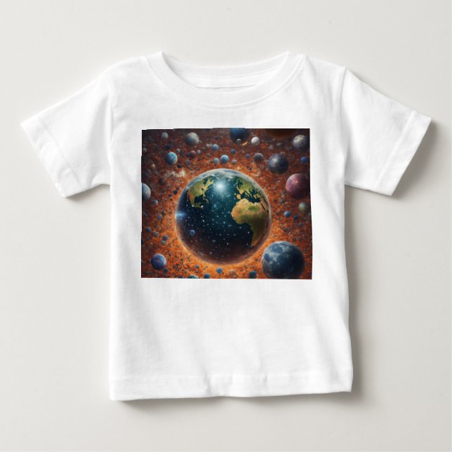 Pour Bébé T-shirt "Celestial Harmony Earth T-Shirt" (Devant)