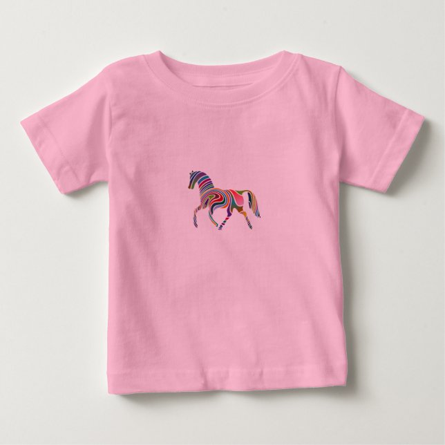 Pour Bébé T-shirt Cheval Waved (Devant)