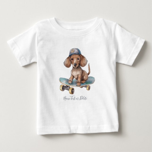 Pour Bébé T-Shirt Chien au Crayon (Devant)