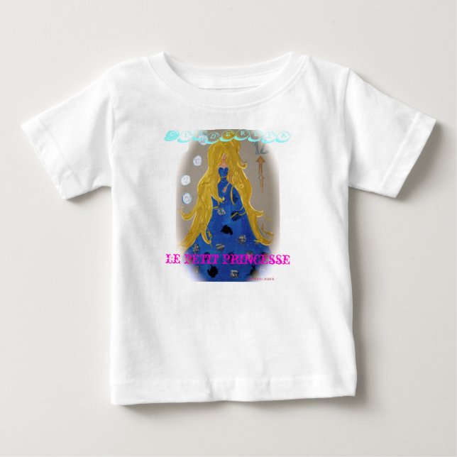 Pour Bébé t-shirt Cinderela "Le petit princesse" infantil (Devant)