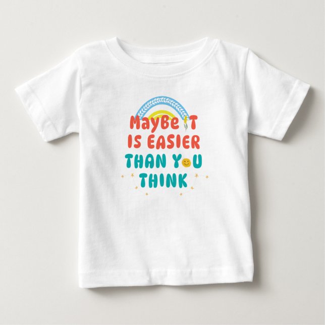 Pour Bébé T-Shirt Citation Rétro Positive (Devant)