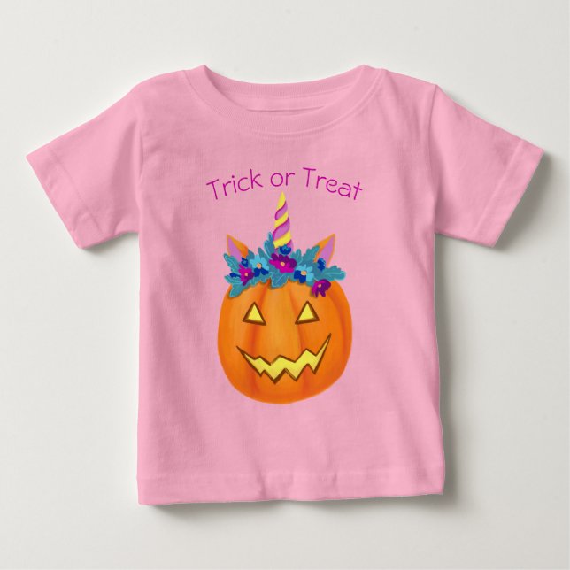 Pour Bébé T-shirt Citrouille Halloween Funny Jack-o'-lantern (Devant)