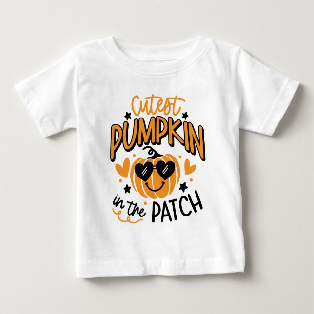Pour Bébé T-shirt Citrouille personnalisé (Devant)