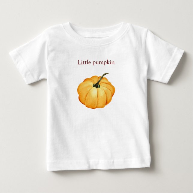 Pour Bébé T-shirt citrouille petite aquarelle (Devant)