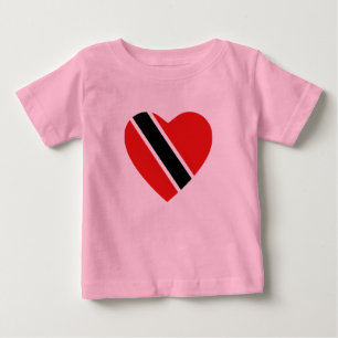 Pour Bébé T-shirt Coeur Drapeau Trinité-et-Tobago