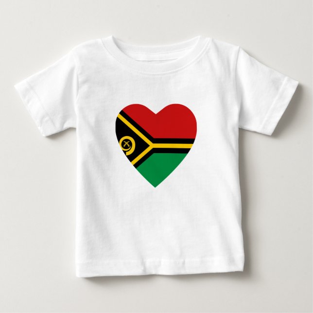 Pour Bébé T-shirt Coeur drapeau Vanuatu (Devant)
