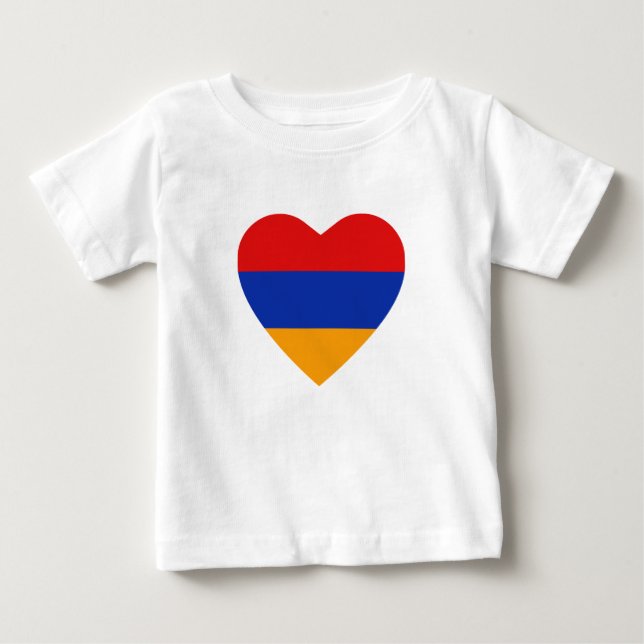 Pour Bébé T-shirt Coeur du drapeau arménien (Devant)