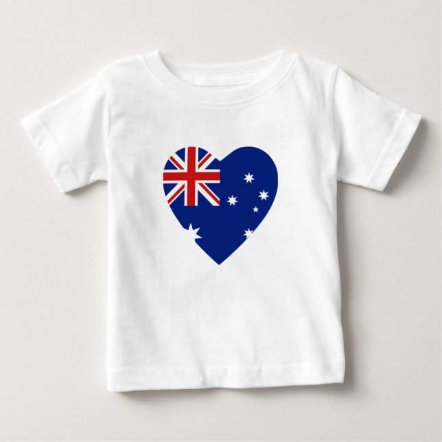 Pour Bébé T-shirt Coeur du drapeau australien (Devant)