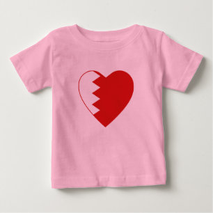 Pour Bébé T-shirt Coeur du drapeau de Bahreïn