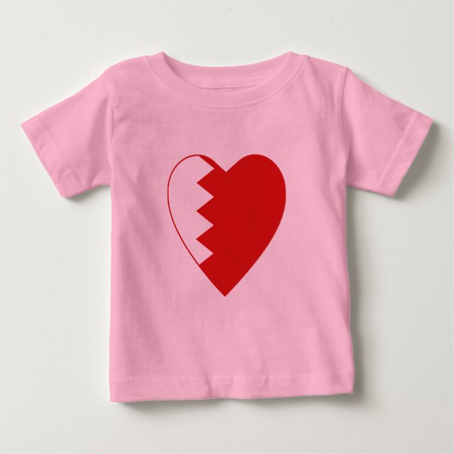 Pour Bébé T-shirt Coeur du drapeau de Bahreïn (Devant)