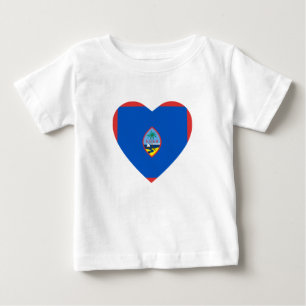 Pour Bébé T-shirt Coeur du drapeau de Guam