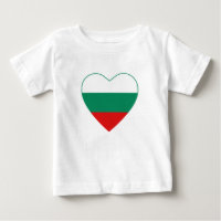 T-shirt Coeur du drapeau de la Bulgarie