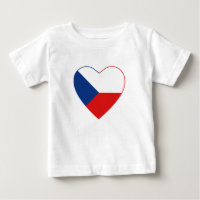 T-shirt Coeur du drapeau de la Tchéquie