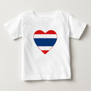 Pour Bébé T-shirt Coeur du drapeau de la Thaïlande
