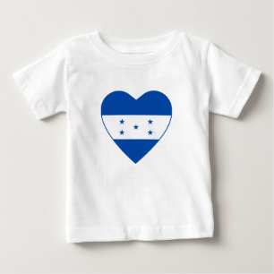 Pour Bébé T-shirt Coeur du drapeau du Honduras