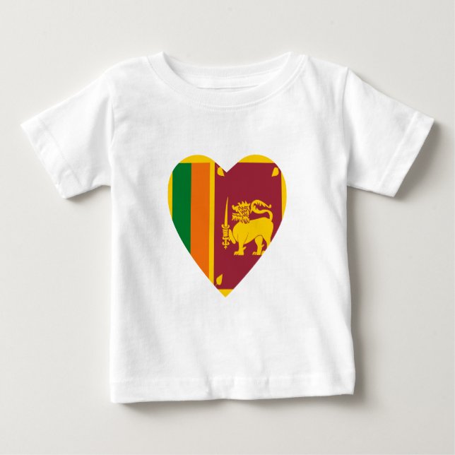 Pour Bébé T-shirt Coeur du drapeau du Sri Lanka (Devant)