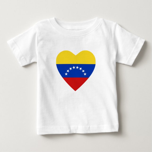 Pour Bébé T-shirt Coeur du drapeau du Venezuela (Devant)