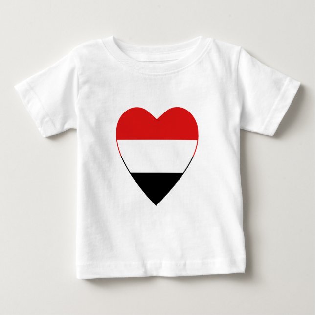 Pour Bébé T-shirt Coeur du drapeau du Yémen (Devant)